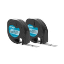 Dymo Letratag Plastic Tape 12Mm X 4M Clear Pack Of 2