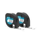 Dymo Letratag Plastic Tape 12Mm X 4M White Pack Of 2