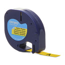 Dymo Letratag Plastic 12Mm X 4M Yellow Label Refill