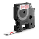 Dymo D1 Red On White 12Mm X 7M Label Tape