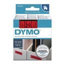 Dymo D1 Black On Red Label Tape