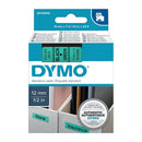 Dymo D1 Black On Green Label Tape