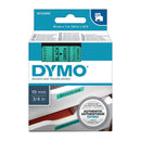 Dymo D1 Black On Green Label Tape