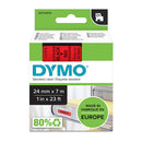 Dymo D1 Label Tape 24Mm X 7M Black On Red