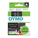 Dymo D1 Label Tape 24Mm X 7M White On Black