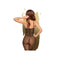 Dark Wish Crotchless Bodystocking With Ring Crochet Black Extra Large