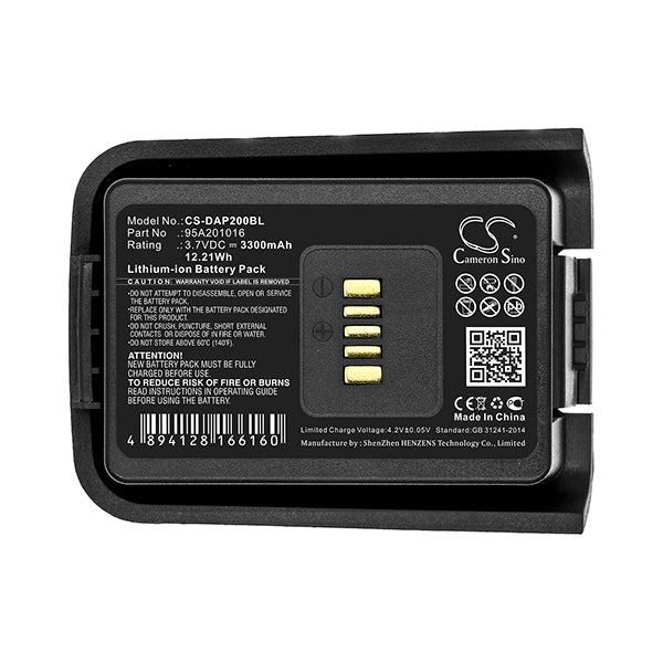 Cameron Sino Cs Dap200Bl 3300Mah Replacement Battery For Datalogic