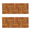 Decking Tiles Vertical Pattern 30 x 30 Cm Acacia Set Of 20