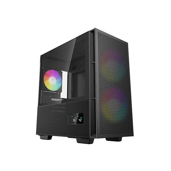 Deepcool Ch360 Digital Black Micro Atx Case Tempered Glass Window