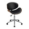 Modern Computer Chair with Curved Swivel Seat for Home Office