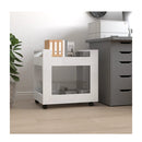 Desk Trolley High Gloss White 60X45X60 Cm Engineered Wood