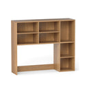 Desktop Bookshelf Desk Hutch With 3 Adjustable Shelves Natural