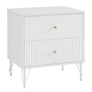 Bedside Table Night Stand With 2 Drawers