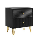 Bedside Table Night Stand With 2 Drawers