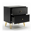 Bedside Table Night Stand With 2 Drawers