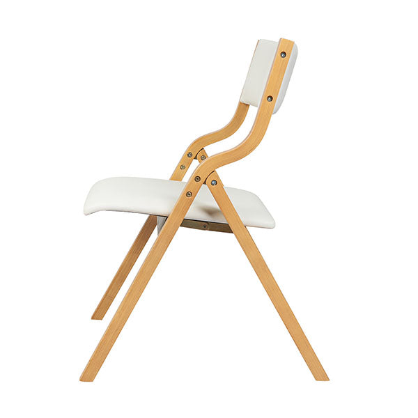 2X Dining Chairs Foldable Pu Beige