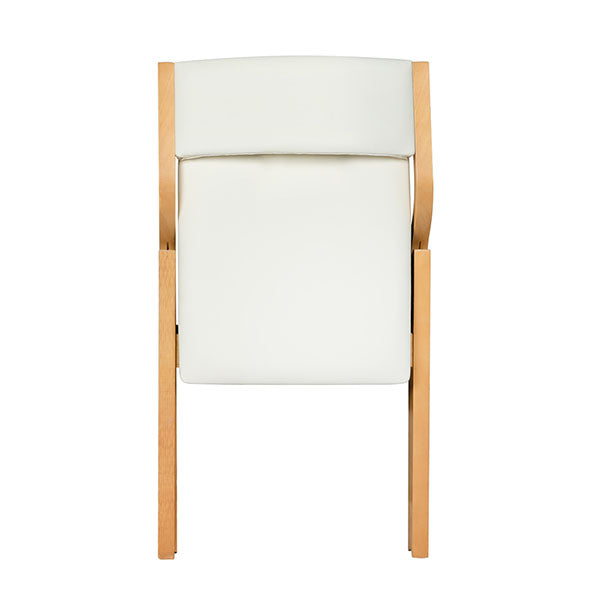 2X Dining Chairs Foldable Pu Beige