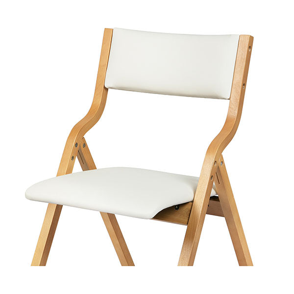 2X Dining Chairs Foldable Pu Beige