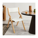 2X Dining Chairs Foldable Pu Beige