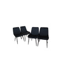 Dining Chairs X 4 Padded Seat Soft Velvet