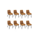 Dining Chairs X 8 Padded Seat Pu Faux Leather
