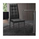 Set Of 4 Kitchen Dining Side Chairs With Fabric Cushion Metal Frame