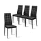 Set Of 4 Kitchen Dining Side Chairs With Fabric Cushion Metal Frame
