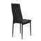 Set Of 4 Kitchen Dining Side Chairs With Fabric Cushion Metal Frame