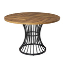 Dining Table 120cm Round Dining Table 30mm Mdf Retro Brown