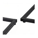 Dining Table 80cm Square Dining Table 4 Seater Wood Top Black Metal