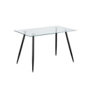Dining Table Coffee Kitchen Table 120x70cm Rectangular Glass