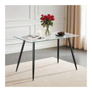 Dining Table Coffee Kitchen Table 120x70cm Rectangular Glass