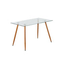 Dining Table Coffee Kitchen Table 120x70cm Rectangular Glass