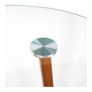 Dining Table Coffee Kitchen Table 80cm Round Glass Tabletop Metal Legs