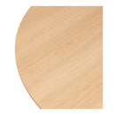 Dining Table Round Rubber Wood Base 100 Cm Natural