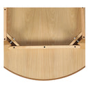 Dining Table Round Rubber Wood Base 100 Cm Natural
