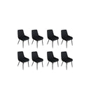 Dining Chairs X 8 Padded Seat Soft Velvet