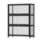 Display Cabinet With Tiers Shelves Clear Door Home Storage Black