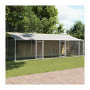 Dog Cage With Roof And Doors Grey 6X2X2 M Galvanised Steel
