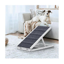 Dog Pet Ramp Adjustable Height Foldable 70cm White