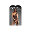 Domina One Shoulder Rope Teddy And Cuffs Black S M Size