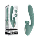 Green 21 Cm Usb Rechargeable Thrusting And Rotating Vibrator