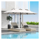 Double Sided Patio Umbrella With Hand Crank System And Air Vents