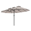 Double Sided Patio Umbrella With Hand Crank System And Air Vents