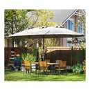 Double Sided Patio Umbrella With Hand Crank System And Air Vents