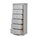 6 Drawer Chest With Mental Knobs For Living Room