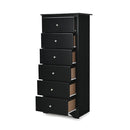 6 Drawer Chest With Mental Knobs For Living Room