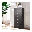 6 Drawer Chest With Mental Knobs For Living Room