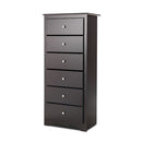 6 Drawer Chest With Mental Knobs For Living Room