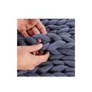 Knitted Weighted Blanket Chunky Dark Grey Double 7Kg